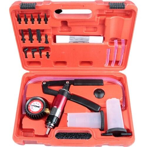Hand Held DIY Brake Fluid Bleeder Tools Vacuum Pistol Pump Tester Kit Aluminum Pump Body Pressure Vacuum Gauge Auto Ferramentas