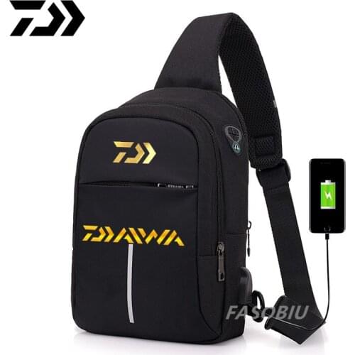 Daiwa Men Women Single Shoulder Fishing Bags Waterproof Leisure Multi Function Backpacks Fishing Gear Kit New Outdoor Hiking Bag