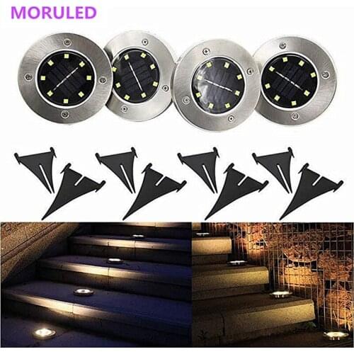 Solar Powered Ground Light Waterproof Garden Pathway Deck Lights With 4/8/10/16/20 LEDs Solar Lamp for Home Yard Driveway Lawn