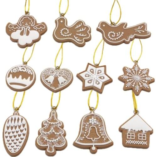 Lucia Crafts 11pcs Christmas Tree Ornaments snowflake Cartoon Crackers Party Home Christmas Decor H0104