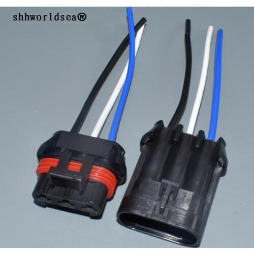 Worldgolden 6.3mm 3pin Female Male Automotive Cooler Fan Connector Auto Plug 12124685 15358681 For Haval H3 for buick