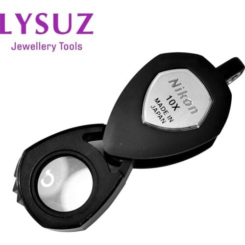 Japan NIKON Jewelry Loupe 10x Diamond Gemstone Magnifier Numismatic Coin Antique Identification Tools