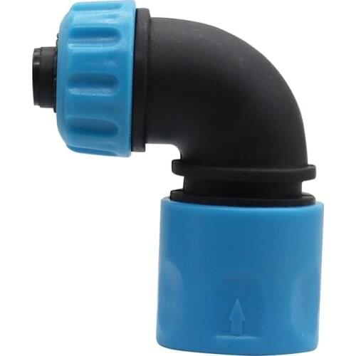 2 Pcs ABS 1/2" (12.5mm) Hose Elbow Quick Connector Garden Irrigation Car Wash Hose 90 Degree Elbow Quick Coupling Adapters