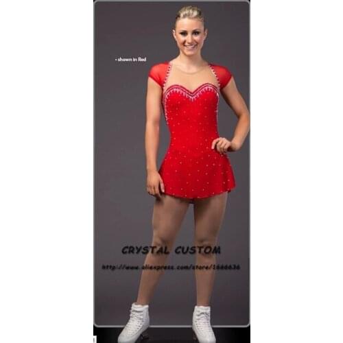 2016 New Ice Skating Dresses For Kids Graceful New Brand Competition Figure Skating Dress Custom DR3994