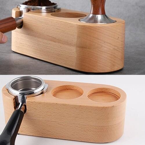 51/58MM Manual Mat Tampering Wood Coffee Tamper Holder