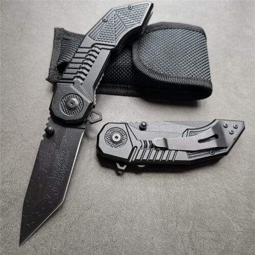 5Cr15Mov Folding Knife Camp Hunt Pocket Survival EDC Tools Tactical Outdoor Flipper Knives Hunting Knifes Survival Nylon Sleeve
