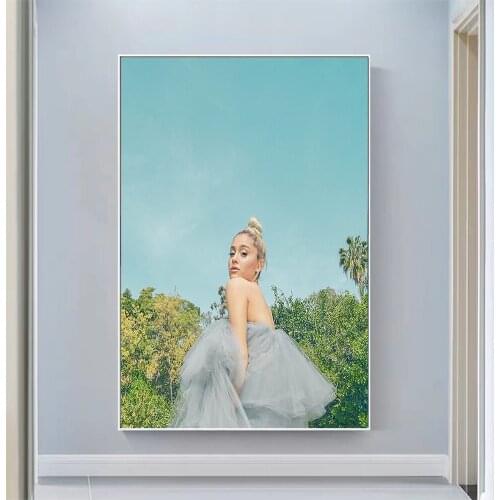 Ariana Grande Sexy Model Pretty Girl Swimsuit Pose Wall Silk Cloth HD Poster Art Home Decoration Gift