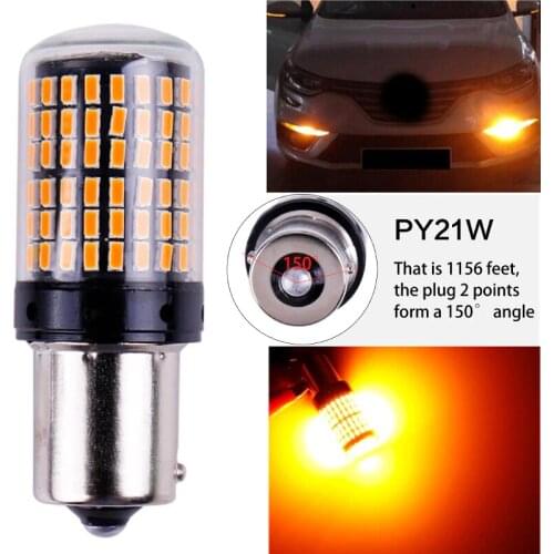 Car Turn Signals Light PY21W 5009 Canbus No Error Led Bulb Amber Blinker BAU15S 7507 Super Bright Lamp Replacement Accessories