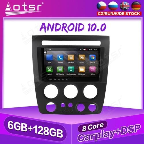 For Hummer H3 2005-2010 Android 10 Car Multimedia Player PX6 Auto GPS Navigation Stereo Radio Video Headunit DSP Carplay 4G SIM