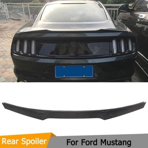 Car Styling Carbon Fiber Racing Trunk Lip Spoiler Wing for Ford Mustang Coupe 2015-2017