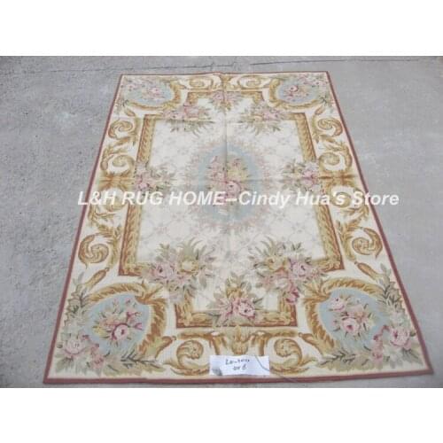 Free shipping 4'X6' needlepoint rugs,100% New Zealand wool rugs aubusson designs Beautiful designs