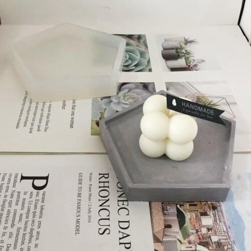 DIY Candle Bottom Plate Base Coaster Mold Candle Jewelry Storage Tray Cement Mold Plaster Candle Holder Silicone Mold