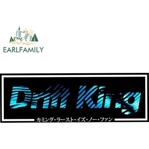 EARLFAMILY 13cm x 4.4cm for Kamikaze Japan Drift King Creative Car Sticker Fashion Occlusion Scratch Anime Window Trunk Decal