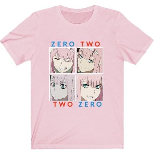 DARLING in the FRANXX T-Shirt Men Cotton T Shirt Anime Zero Two 02 Clothes Anime Tops Tees