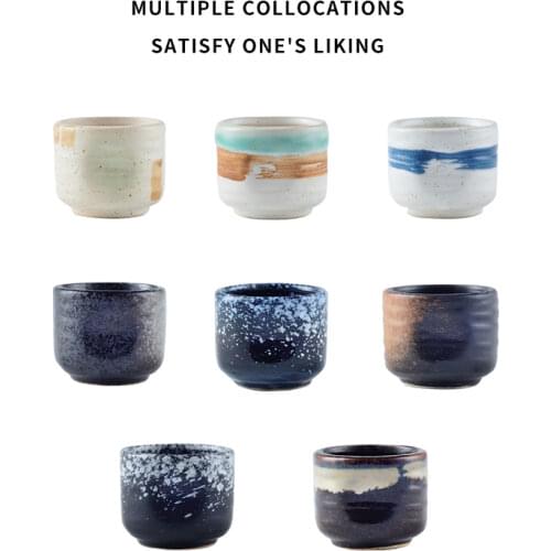 Ceramic Coffee Mug Japanese Style Sake Wine Cups Small Creative Traditional Vintage Teacup Hand Painted Porcelain Espresso Cups