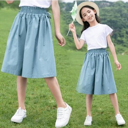 Baby Girl Shorts Kid Short Pants Casual Pants Solide Wide Leg Cotton and Tingle Pants Hot Selling Summer Travel Beach Short