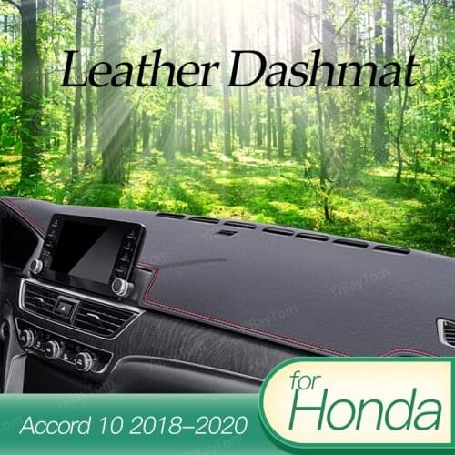 Leather Car Inner Auto Dashboard Cover Dashmat Pad Carpet Sun Shade Dash Board Cover Fit For HONDA Accord 2018 2019 2020