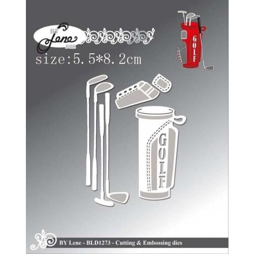 Sirius Golf bag and club Metal Cutting Dies Stencils Template for DIY Scrapbooking Embossing Paper Cards Album Making Craft Die
