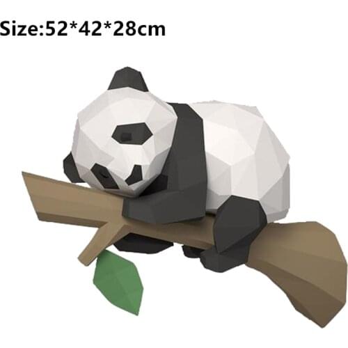Panda Cute 3D Paper Model Multi-Styles Animal Papercraft Puzzles DIY Kids Gifts Wall Mounted Decorations Home Deco Adult Toys