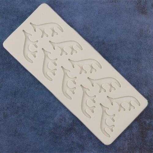 New Home Baked Christmas Elk Deer Head Antler Christmas Silicone Mold Turned Sugar Cake Shaped Decoration Mold A1601