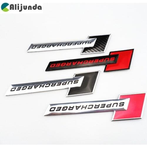 New 3D Metal Motorsport SUPERCHARGED Car styling Emblem Badge Sticker for Suzuki SX4 SWIFT Alto Liane Grand Vitara Jimny