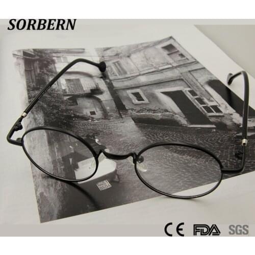 High Quality Metal Vintage Small Round Glasses Frame Men Eyeglass Frame Eyewear For Women Clear Lens Glasses Gafas Retro Opticas