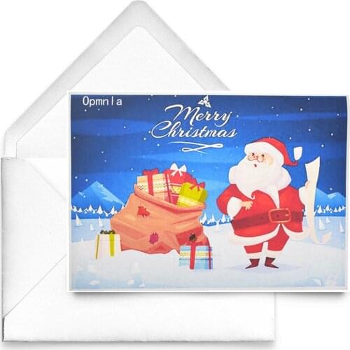 Opmnla 3pcs Wintertime Greeting Cards Collection Unique Festive for Winter Christmas Season, Holiday Gift Giving