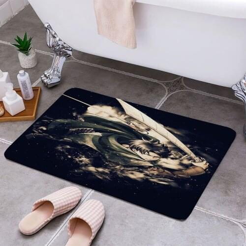 Attack on Titan Anti-slip Doormat Vacuuming Water Absorbing Kitchen Bedroon Bath Floor Mats Home Entrance Home Decora