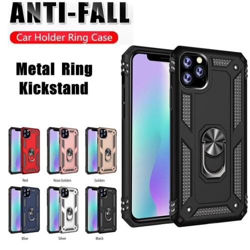 Luxury Shockproof Armor Phone Case For iPhone 6 6S 7 8 Plus X XS Max XR iPhone 11 Pro Max Se 2020 Car Ring Bracket Cases