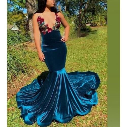 Sexy African Mermaid Prom Dresses Halter Sheer Neck Beads Sequins Black Girls Evening Dress With Sash Front Split Party Vestidos