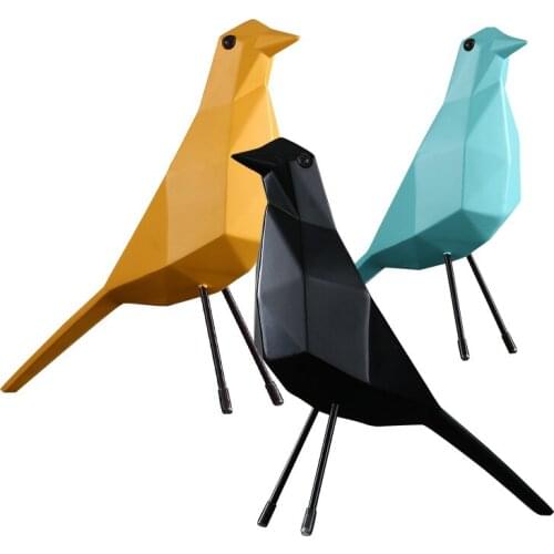 NORTH EUROPE PAPER FOLDING IMUS BIRD RESIN ORNAMENT COLORFUL DOVE SIMULATION PIGEON FIGURINE GIFTS