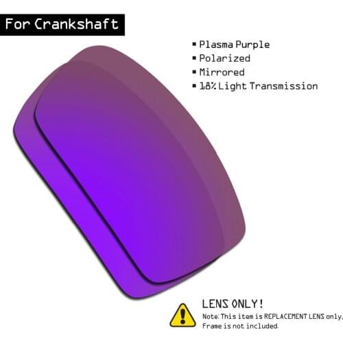 SmartVLT Polarized Sunglasses Replacement Lenses for Oakley Crankshaft - Plasma Purple