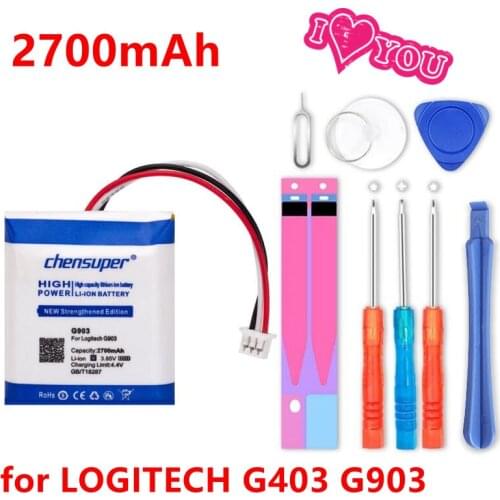 Top Brand 100% New 2700mAh 533-000130 Battery For LOGITECH G403 G900 G903 G703 x100 Wireless Mouse Batteries