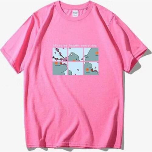 Top Pure Cotton Harajuku T-shirt Printing Round Neck Short-sleeved T-shirt Women Summer Loose Half-sleeved Shirt Blouse S-3XL