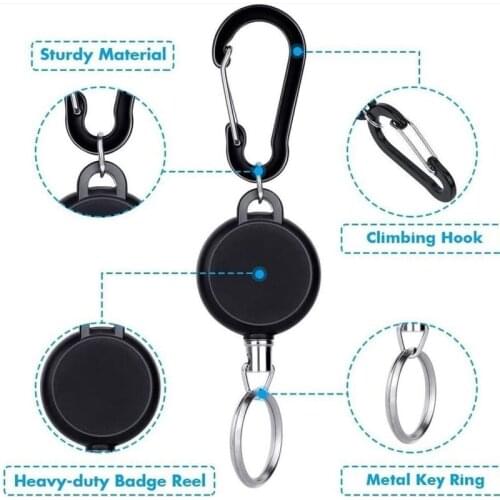 Retractable badge holder lanyard id badge holder retractable Mens badge holder id card Key holder For pass card