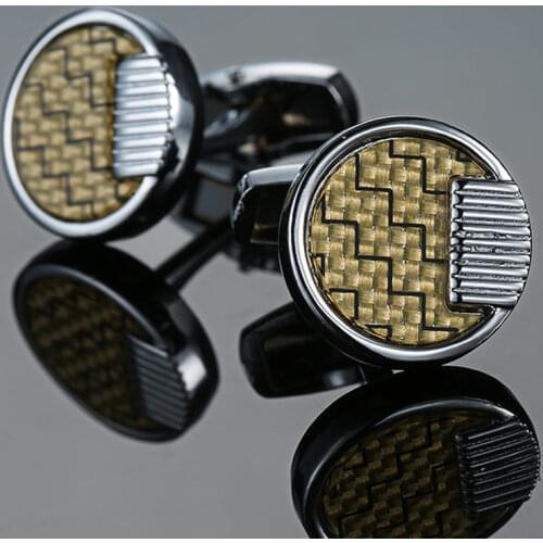 High quality mens Cufflinks new fashion fashion jewelry wave texture Cufflinks mens business shirt suit button pin gift
