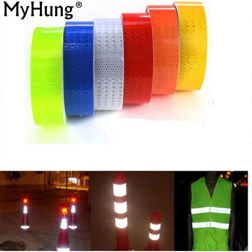 Safety Warning Tape Car DIY Styling Fluorescent Reflective Sticker 5cm*100cm Automobile luminous strip car motorcycle Decoration