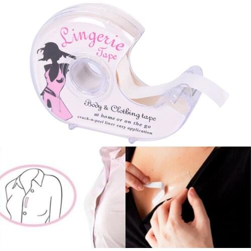 1PCS Body Clothing Clear Bra Strip Waterproof Tape Fashion Safe Double Sided Adhesive Lingerie Tape For Women Girl V-neck