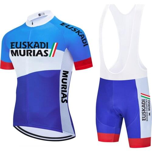 2021 Team Summer Cycling Jersey Set EUSKADI MURIAS MTB Uniform Blue Bicycle Clothing Quick Dry Bike Wear Conjunto de Ciclismo