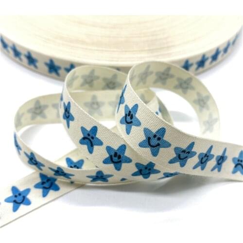 5Yards 15mm Cotton Ribbon Black and white pattern Printed Cotton Ribbons For Wedding Christmas Decoration DIY Sewing Fabric #18