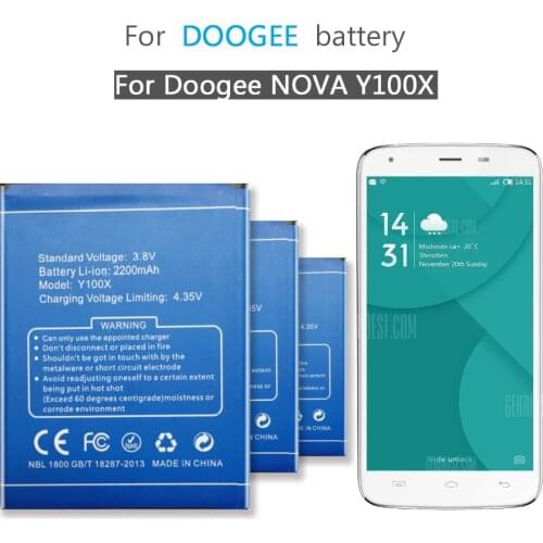 Mobile Phone Battery For Doogee NOVA Y100X Replacement Battery 2200mAh
