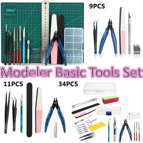 Modeler Basic Tools Craft Set For Hobby Model Building Kit Grinding Portable Modeler Basic Tools For Make Toys Cars