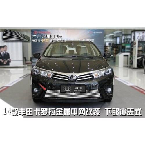 Free Shipping For Toyota Corolla 2014 -2015 High Quality Stainless Steel Front Grille Around Trim Racing Grills Trim ,Car-Stylin