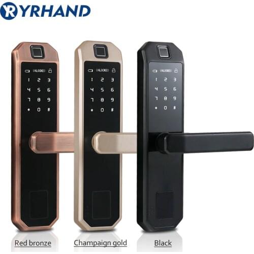 Biometric Electronic Door Lock Smart Fingerprint, Code,Card, Key Touch Screen Digital Password Lock for home