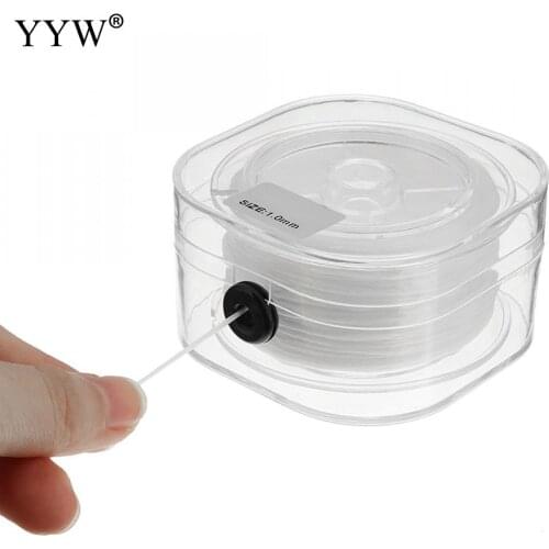 25m/50m/60m Crystal Beading Stretch Elastic Thread Cord With Box Transparent Clear Round Beading Wire String Jewelry Making