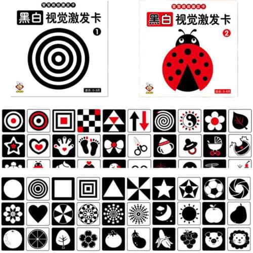 Black White Card Toys for Children Preschool Baby Visual Training Card Animal Flash Cards Montessori Educational Stimulation Toy