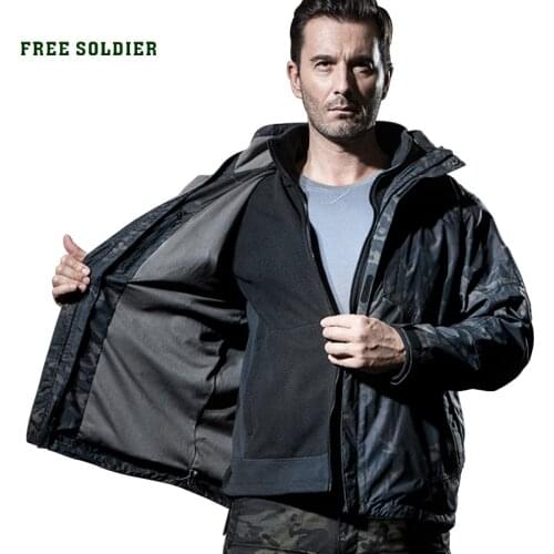 FREE SOLDIER outdoor tactical military jacket Men Windbreaker Waterproof Hoodie Clothes