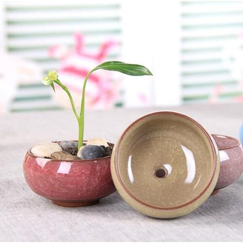 Flower Pot Delicate Practical Ceramic Compact Mini Simple Succulent Plant Planter for Home Flower Pots Planters Garden Supplies
