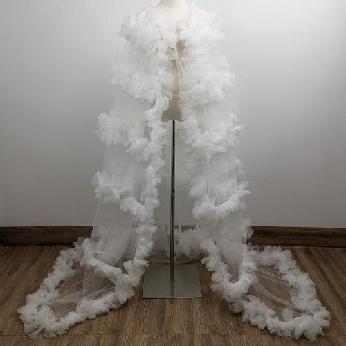 Photo Shoot Robe Maxi Long Tulle Vogue Cape Maternity Dress Pregnant Cloak Photography Costume Baby Shower Clothing Lady Tippet