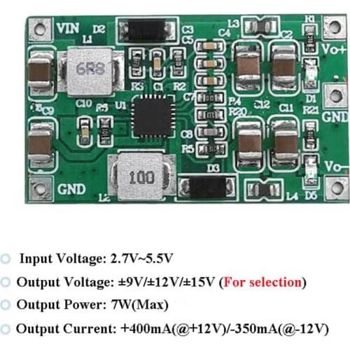 TPS65131 DC-DC Single Voltage To Positive Negative Dual Voltage Boost Switching Power Supply Module ±9V ±12V ±15V Output
